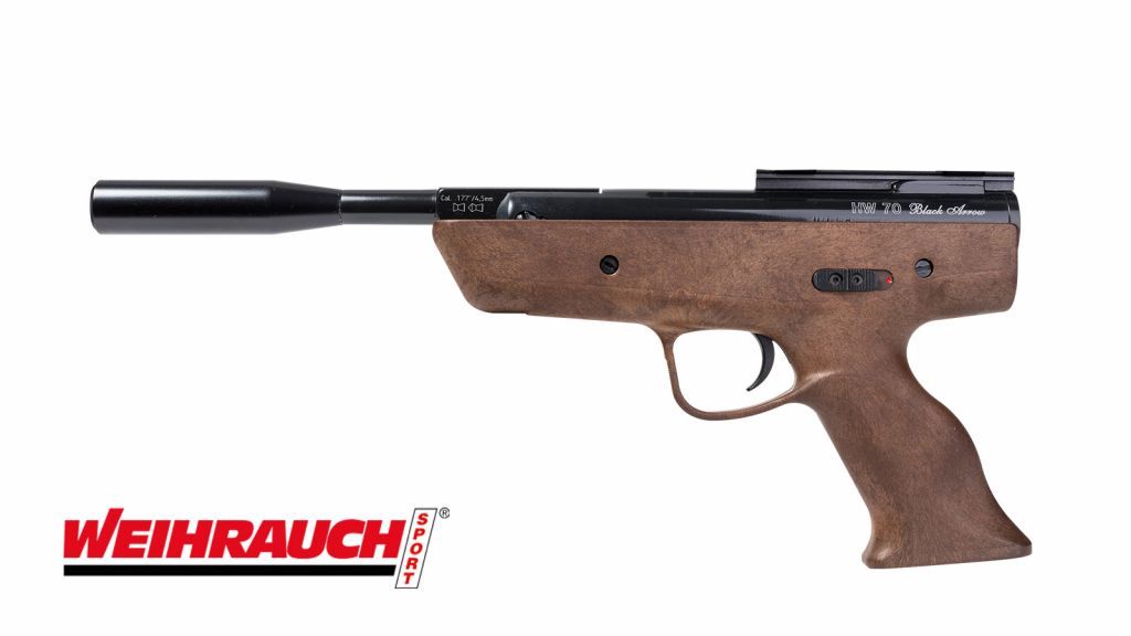 WEIHRAUCH PISTOLA CANNA PIEGHEVOLE AD ARIA COMPRESSA PAC 70 CAL. 4.5 BLACK ARROW