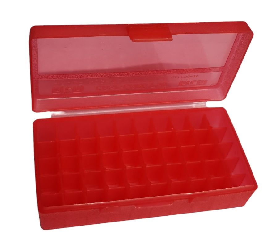 MTM P50 - SCATOLA PORTACOLPI PER 50 COLPI CAL. 45 ACP, 10mm, 32 NAA, 357 Sig., 38 Casull, 40 S&W, 400 Cor-Bon, 41 Act. Exp., 44 Auto Mag., 45 Auto Rim., 45 GAP, 8mm Nanbu