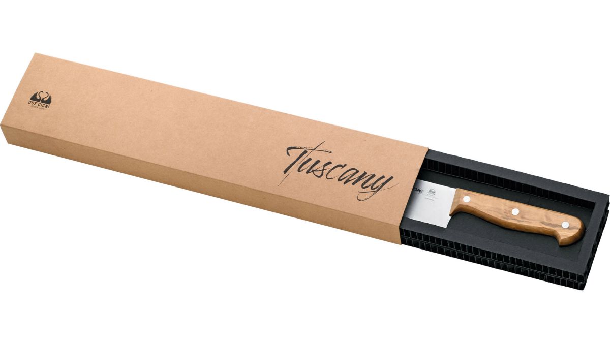 DUE CIGNI - COLTELLO DA CUCINA TUSCANY SANTOKU CON ALVEOLI
