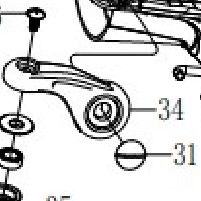 ESPLOSO N° 34 - 1489398 - BAIL ARM - SUPPORTO ARCHETTO - PENN SSVI5500