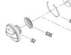 ESPLOSO N°53S- 1447888 - DRAG KNOB SEAL - GUARNIZIONE POMELLO FRIZIONE - CFTII4000