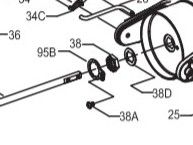 ESPLOSO N°95B - 1277189 - ROTOR NUT LOCKING PLATE - RONDELLA SAGOMATA - PENN SSV7500 / SSV8500 / SSV9500 / SSV10500