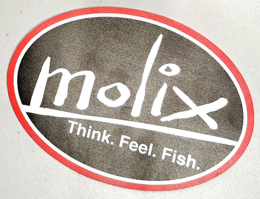 STICKER ADESIVO MOLIX  OVALE - OMAGGIO PESCA PER ORDINI SUPERIORI A 29 €