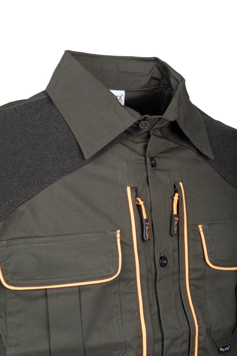 CAMICIA ELASTICIZZATA BLATEX CON PROFILO ARANCIO - 860.1