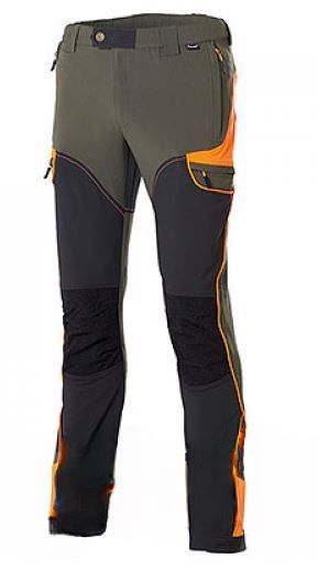 BLATEX PANTALONE FODERATO IN PILE VERDE E ARANCIO - 933.4