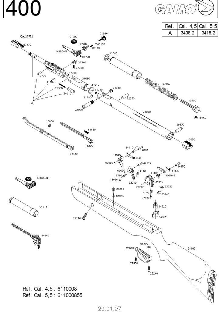 GAMO RICAMBIO MOLLA  TIPO D 