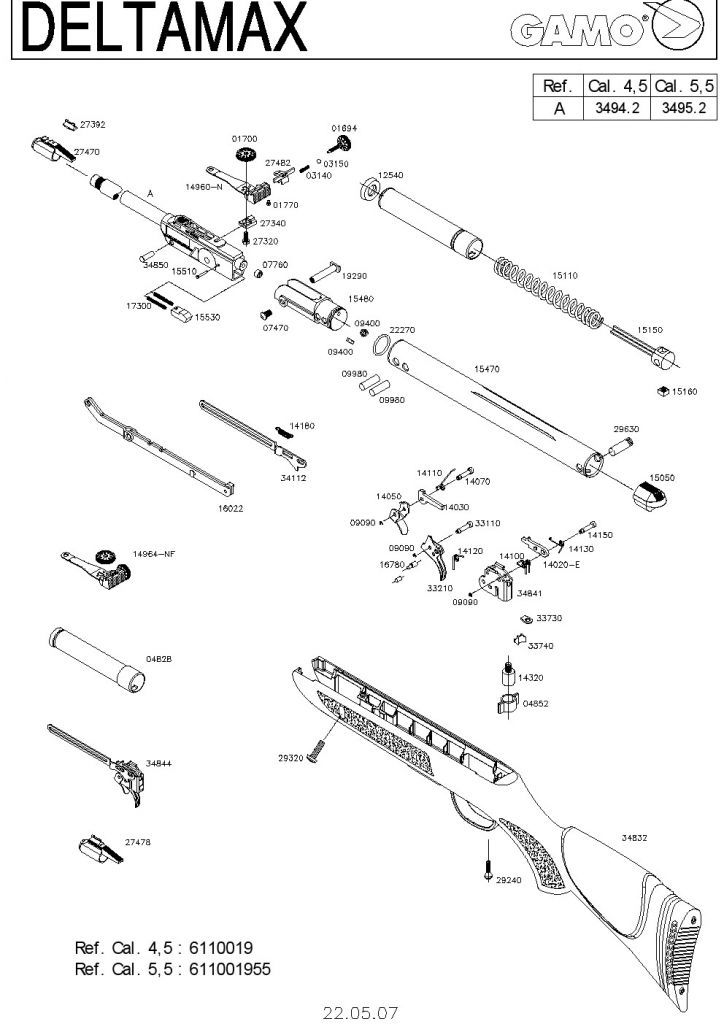 GAMO RICAMBIO VITE TACCA DI MIRA COD.27320