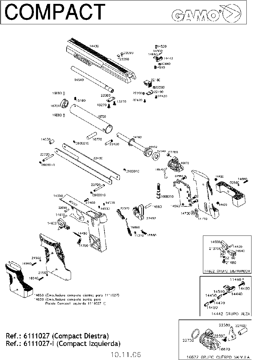 GAMO RICAMBIO GUANCIA