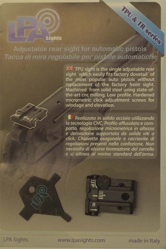 LPA SIGHT TACCA DI MIRA TPU92BE DI TIPO30