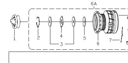 N° ESPLOSO 1 - 1488099 - DRAG KNOB ASSEMBLY - TAPPO FRIZIONE - ABU ELITE MAX 20