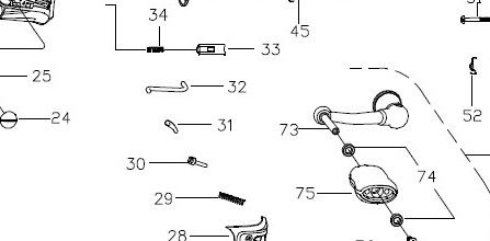 N° ESPLOSO 30 - 1378793 - SPRING SEAT - PERNO PER MOLLA - ABU ELITE MAX 20 e REVO 3 MGX SP20L