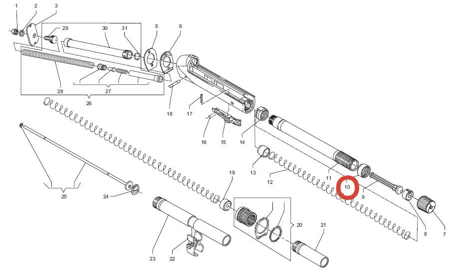 ANELLO BATTUTA TENONE BENELLI  M1 - M2 - SBE - SBE II cal. 12 