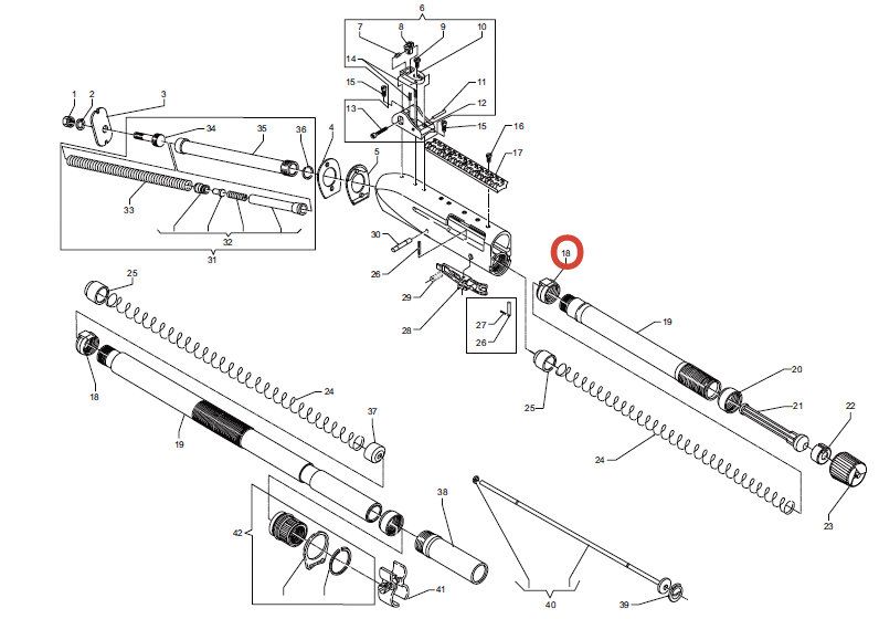 BENELLI BOCCOLA GUIDA ASTINA PER SBE / SBE II / M1 / M2 cal. 12 