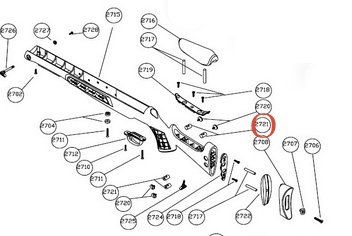 HATSAN n° ESPLOSO 2721 PERNO GUANCIA DEL CALCIO 