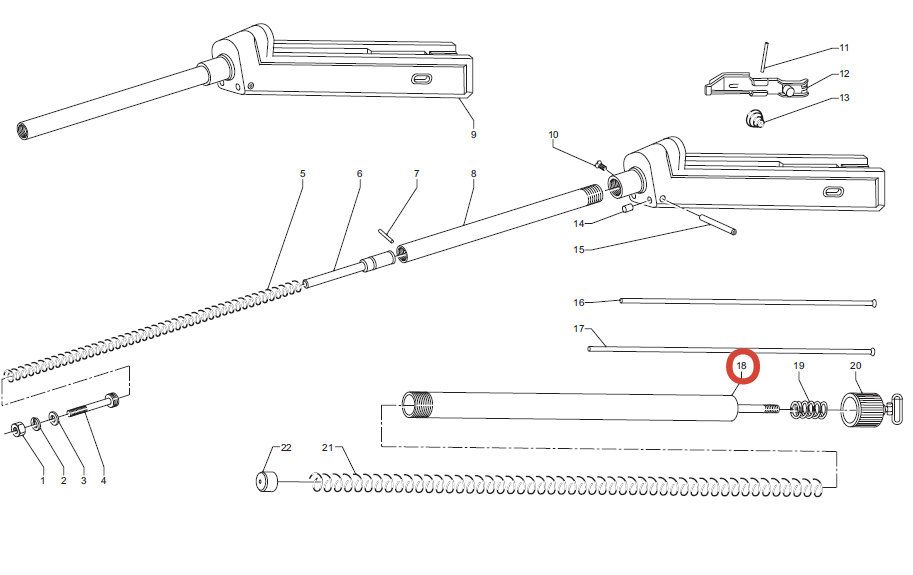 BENELLI ASSIEME SERBATOIO COMPLETO PER 121 - SL80 - Pasiòn cal. 12