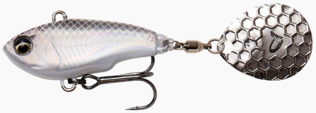 SAVAGE GEAR FAT TAIL SPIN SINKING 5.5cm / 9g - WHITE SILVER