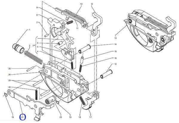 BENELLI ARMI - RICAMBIO LEVA AVVISO ARMA SCARICA G0635100  