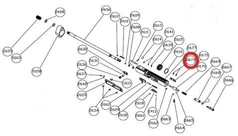 HATSAN n° ESPLOSO 2673 VITI DELLA LEVA D' ARMAMENTO - 2pz.