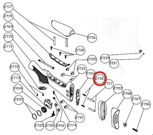 HATSAN n° ESPLOSO 2718 VITE PER LA GUANCIOLA - 4pz.