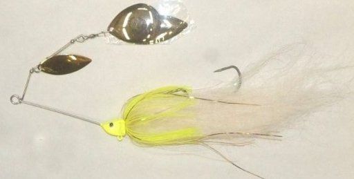 SAVAGE GEAR SPINNERBAIT  DA' MEGA BUSH - 55 GRAMMI - WHITE CHARTRUESE