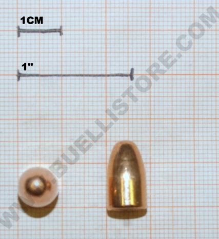 CHEDDITE PALLE FMJ CAL. 9X21 - 124 GRANI - 500 PZ 