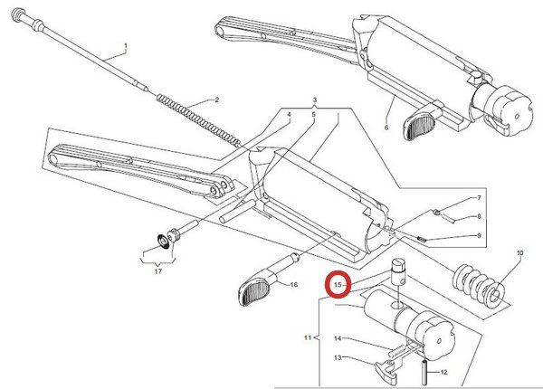 BENELLI PERNO DI ROTAZIONE TESTA DI CHIUSURA MANCINO PER CALIBRO 12 