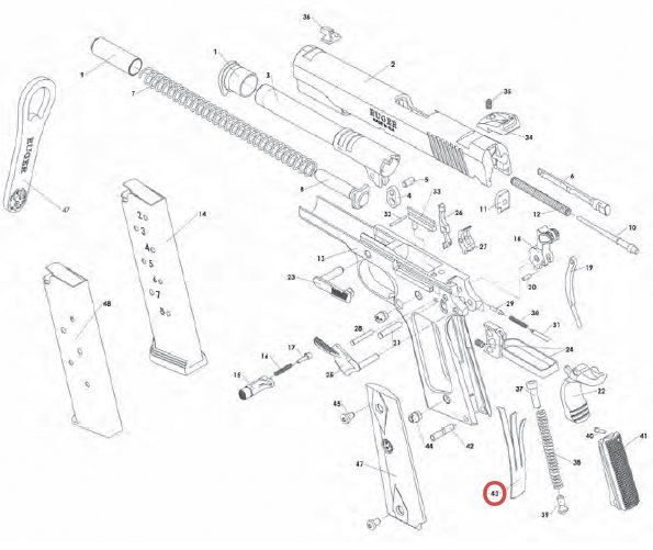RUGER SEAR SPRING PER SR 1911 