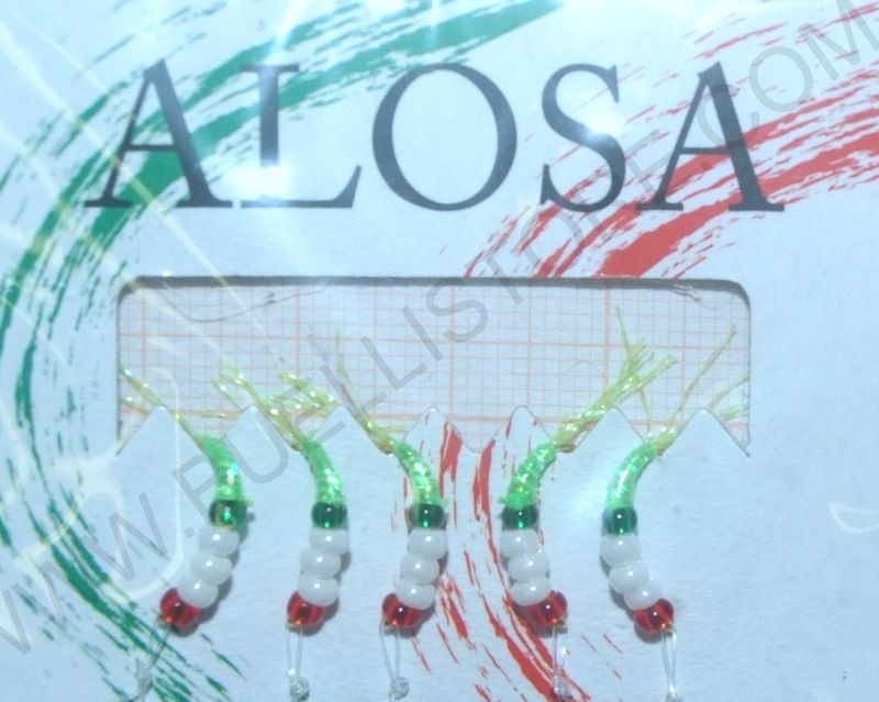 ALOSA AMETTIERA PER AGONE 5 AMI COLORE ROSSO BIANCO VERDE - B05
