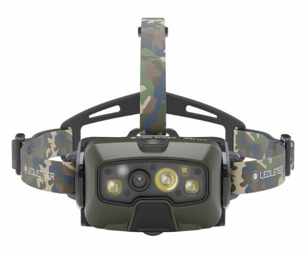 LED LENSER TORCIA FRONTALE HF8R CORE RGB CAMO - 1600 LUMEN - 210 METRI