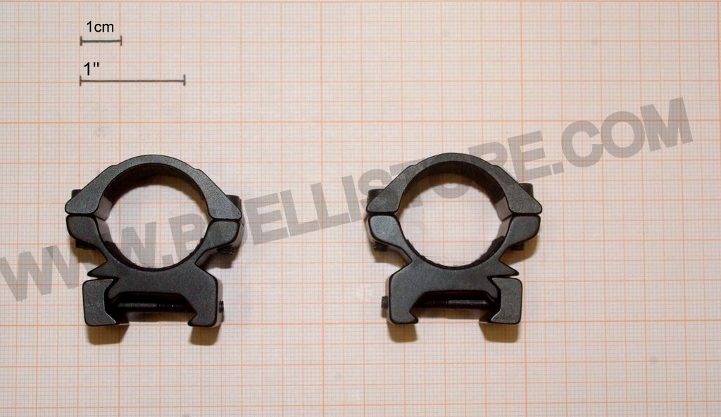 HAWKE MATCH RING MOUNT - ANELLI PER OTTICHE CON TUBO DA 1'' PER SLITTE WEAVER - PROFILO BASSO
