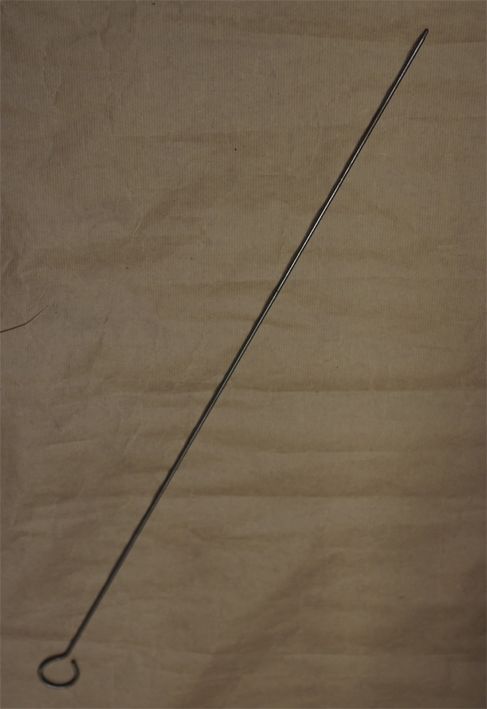 ASTA DI PULIZIA MODELLO IN ACCIAIO CON IMPUGNATURA AD ANELLO -  CON FILETTO 4mm LUNGHEZZA 70 CM 
