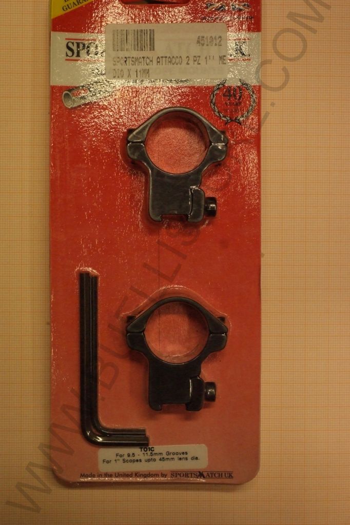 ATTACCO SPORT MATCH PER OTTICHE CON TUBO DA 1'' E SLITTE DA 11 MM 
