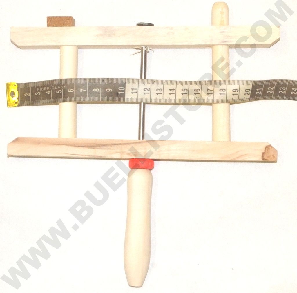 STUCKI THUN - AVVOLGILENZA GIREVOLE IN LEGNO PER PESCA A TRAINA - 11 X 21 CM 