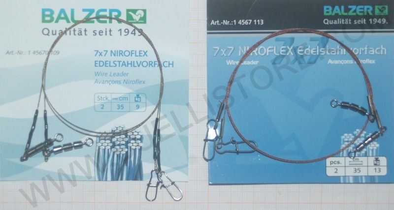 BALZER CAVETTI IN ACCIAIO INTRECCIATO NITROFLEX 7 X 7