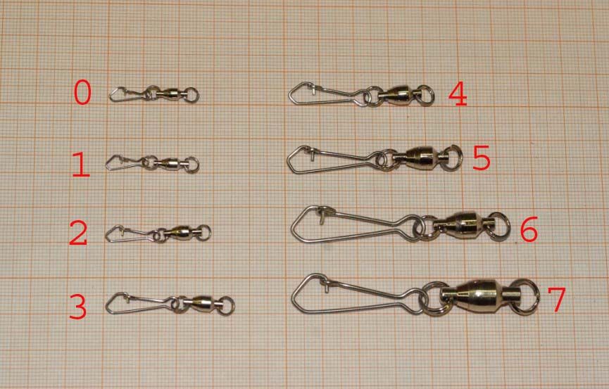 STARFISH BALL BEARING SWIVELS HOOKED SNAP 