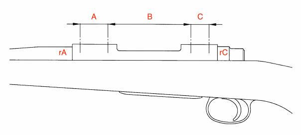 BASE WEAVER IN ALLUMINIO PER WINCHESTER 70 