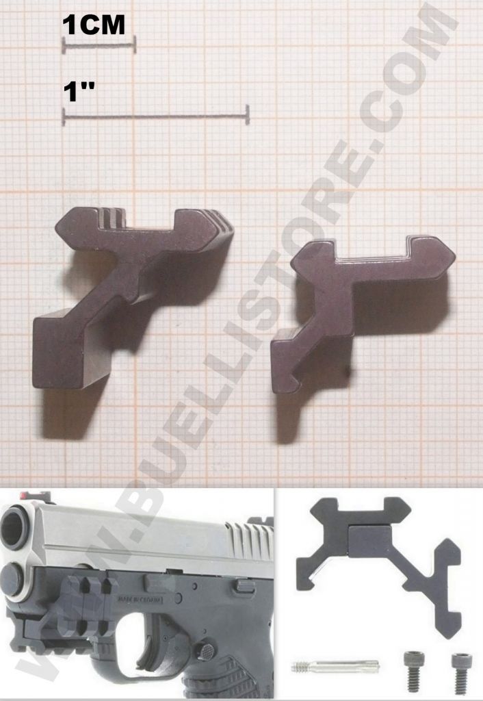 LASERLYTE L-RAIL - 2 BASI WEAVER PER PISTOLE SUB COMPACT PREDISPOSTE DI SLITTA WEAVER