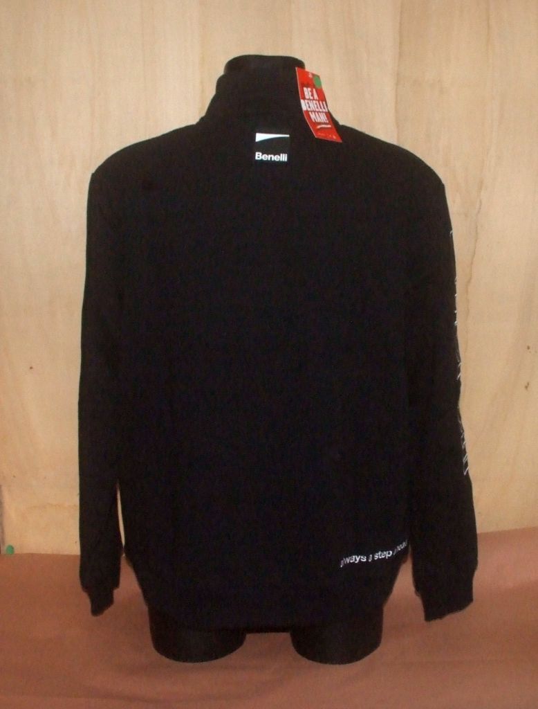 BENELLI- FELPA CON CERNIERA - MANICHE LUNGHE NERA
