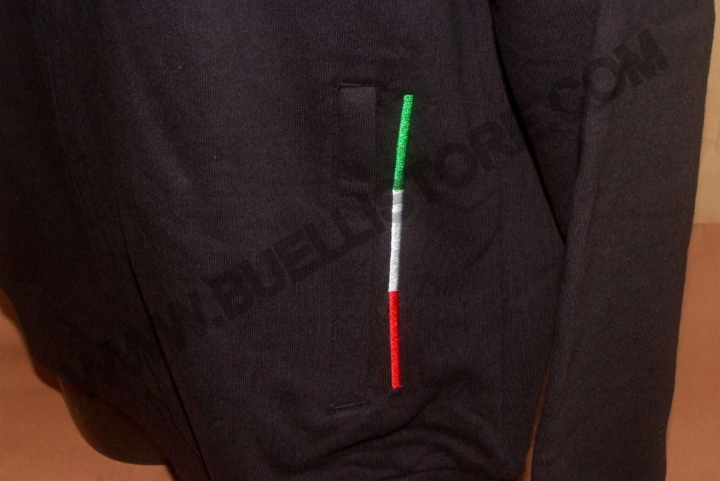 BENELLI- FELPA CON CERNIERA - MANICHE LUNGHE NERA