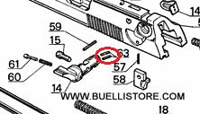 BERETTA RICAMBIO PISTOLA SPINA LEVA SICURA PER SERIE 92 / 96 / 98