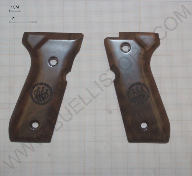 GUANCETTE IN LEGNO CON LOGO INCISO PER SERIE BERETTA 92 / 96 / 98