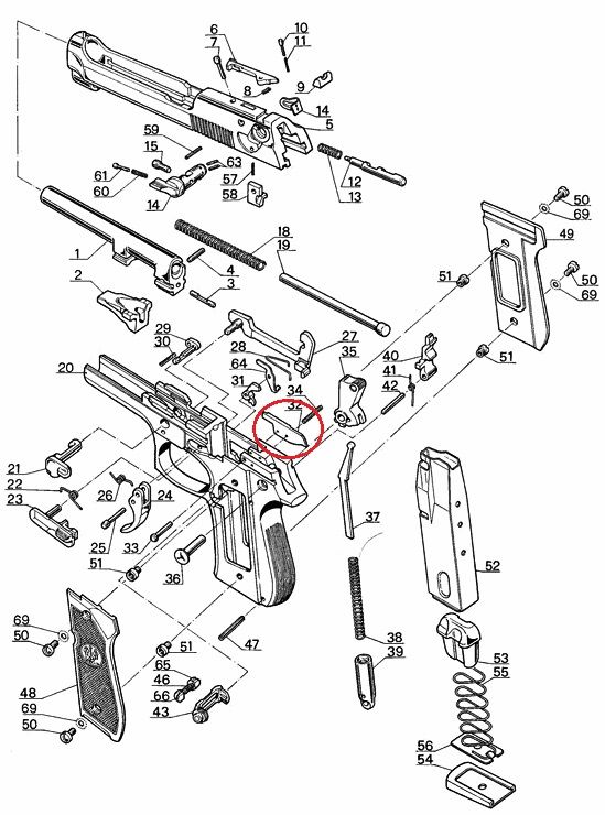 BERETTA RICAMBIO ESPULSORE PER 92 / 96 / 98 FS