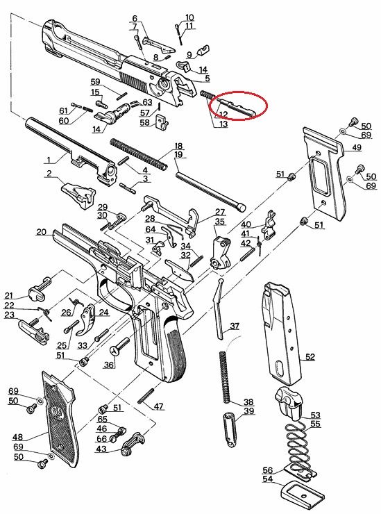 BERETTA RICAMBIO PERCUSSORE PER MODELLI 92 / 96 / 98