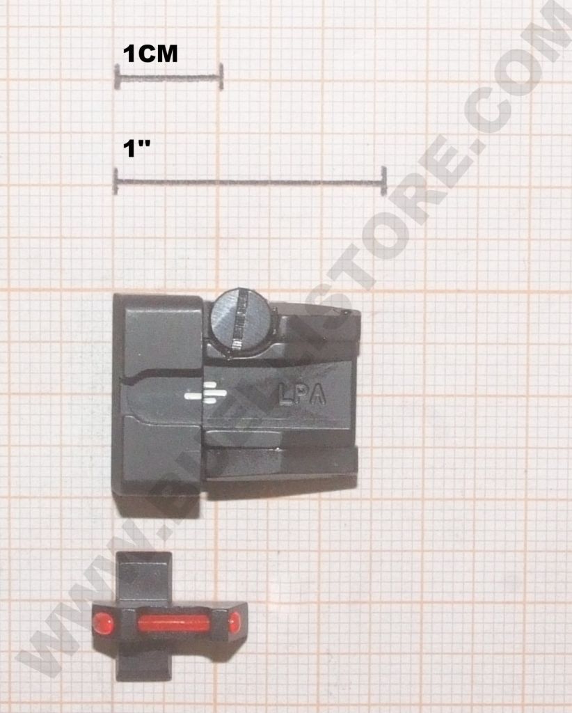 BERETTA SET TACCA DI MIRA CON REGOLAZIONE MICROMETRICA E MIRINO IN FIBRA OTTICA PER PX4 FULL SIZE 