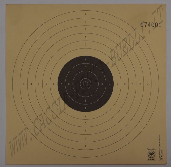 EDELLMANN 200 SN BERSAGLI PROFESSIONALI NERI -  17x17 CM - 250 PEZZI