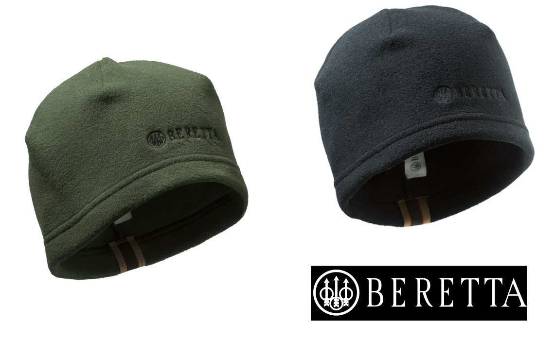  Fleece Beanie Berretto in pile morbido e caldo Beretta. Nero e Verde