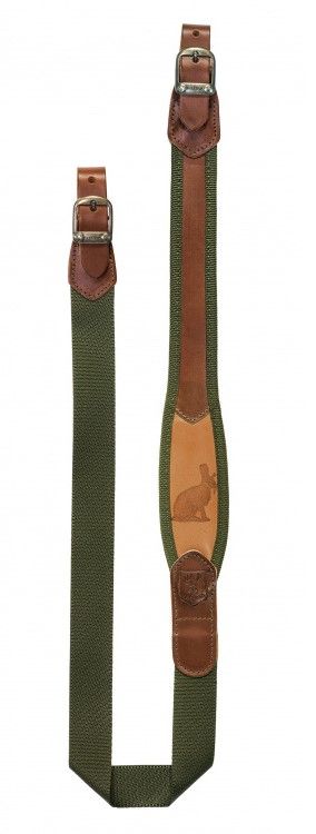 RISERVA - TRACOLLA PER FUCILE IN PELLE  LEPRE