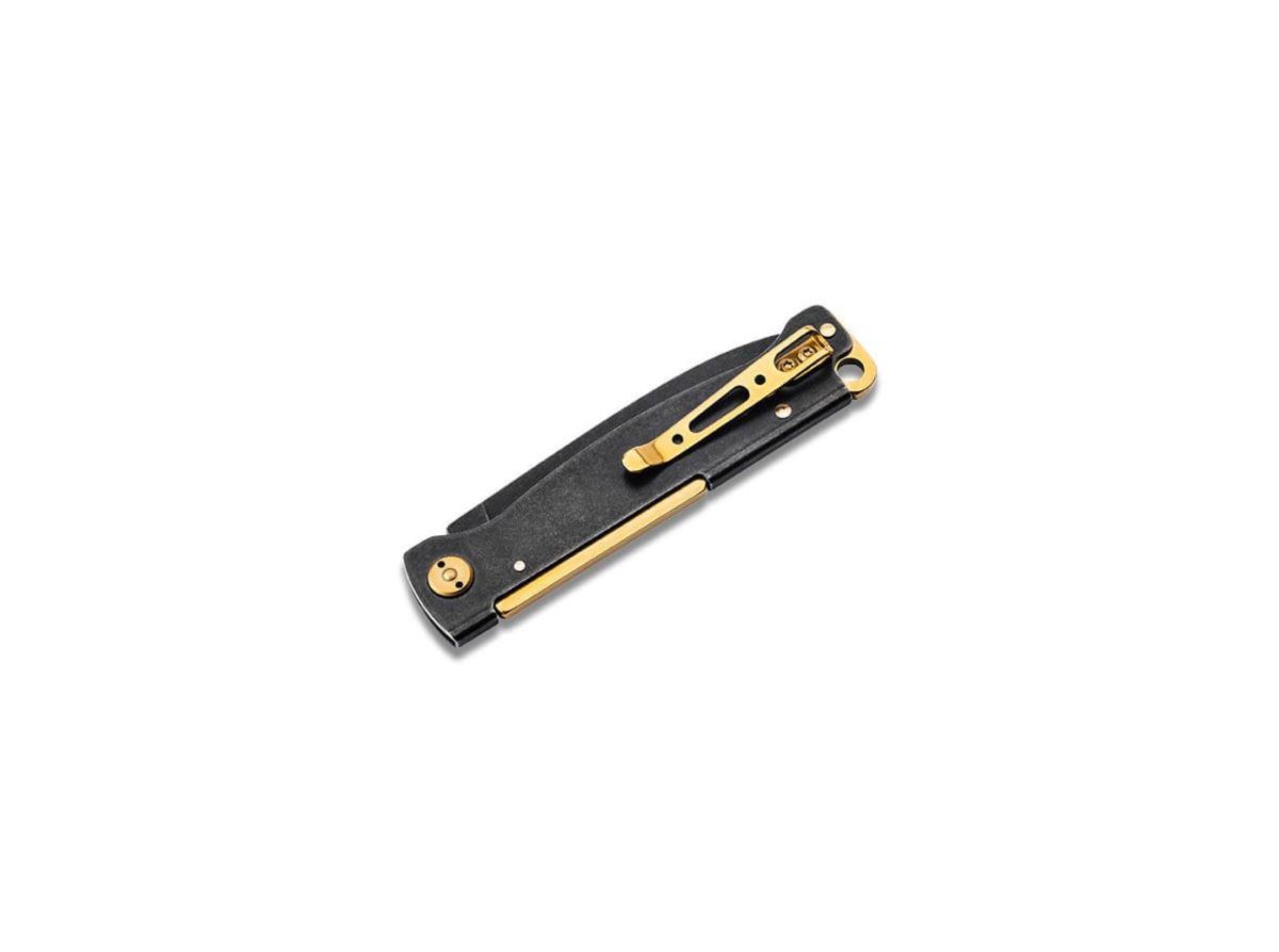 BLACK FOX - COLTELLO ATLAS BLACK STONEWASH BRASS TASCABILE