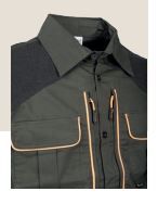 CAMICIA ELASTICIZZATA BLATEX CON PROFILO ARANCIO - 860.1