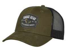 SAVAGE GEAR CAPPELLO DA PESCA BADGE TRUCKER CAP GREEN